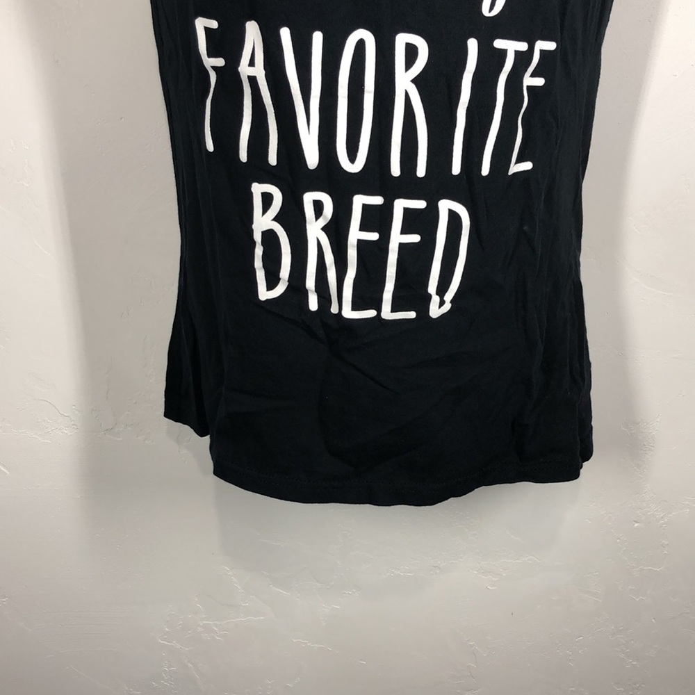 Gildan Black Rescued Is My Favorite Breed Tee Size Small View 3